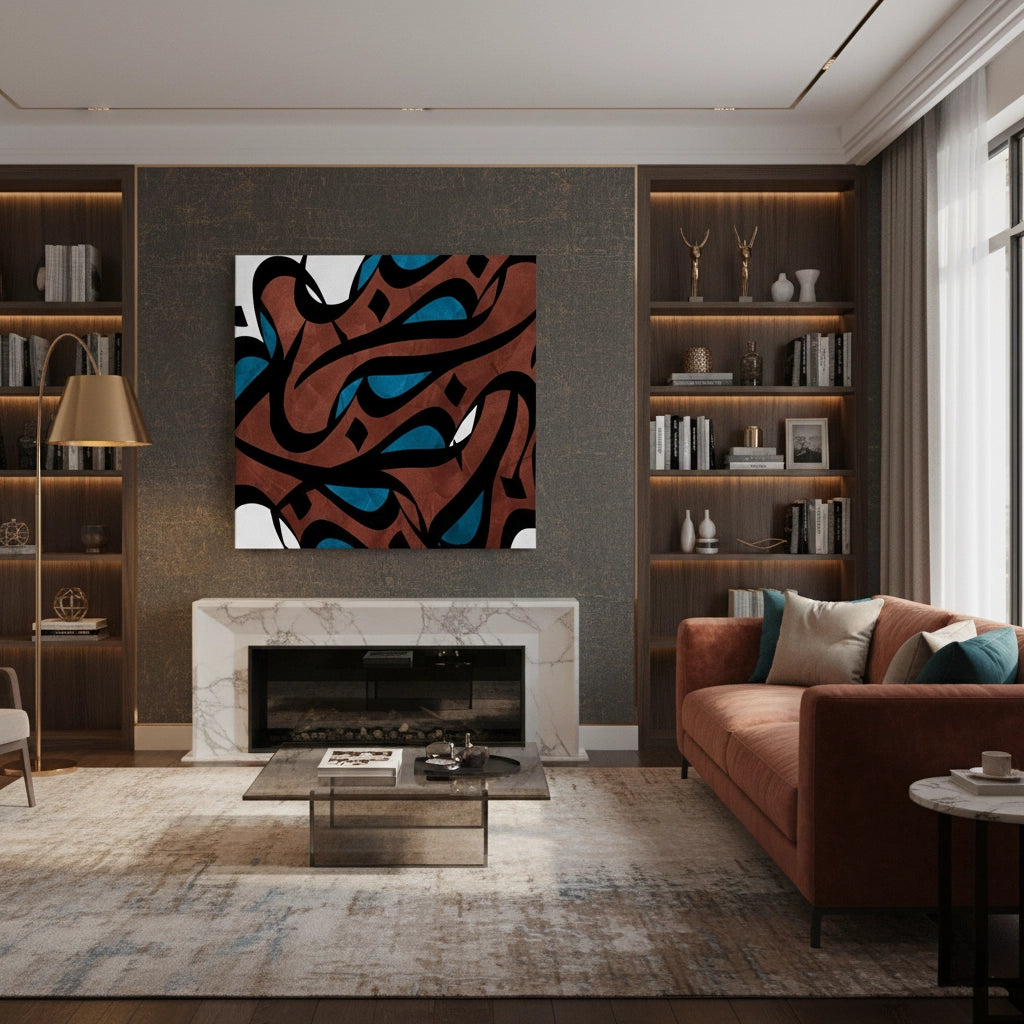 Abstract Islamic Calligraphy - Canvas