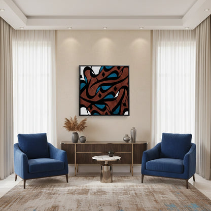 Abstract Islamic Calligraphy - Canvas