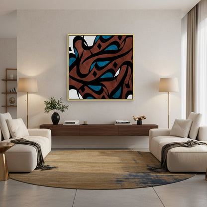 Abstract Islamic Calligraphy - Canvas