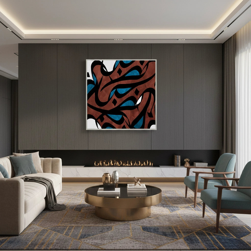 2Abstract Islamic Calligraphy - Fine Art