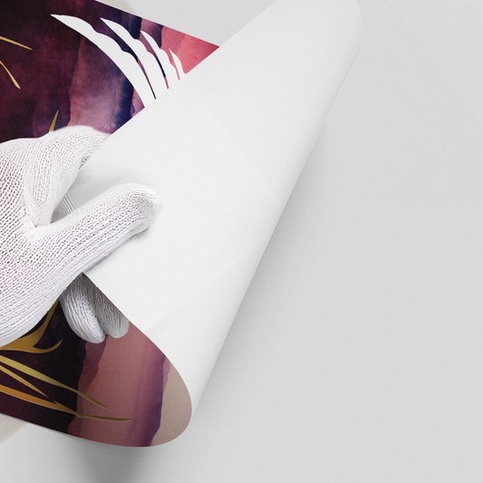 Abstract Japanese Crane - Poster