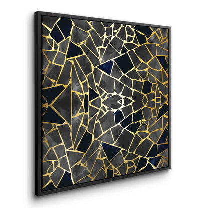 Abstract Kintsugi Stone - Canvas