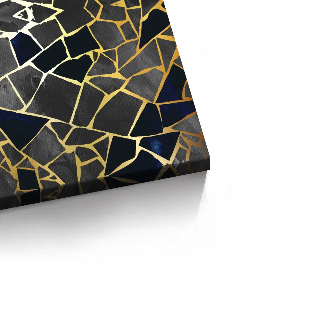Abstract Kintsugi Stone - Canvas - Jasmineart.ae