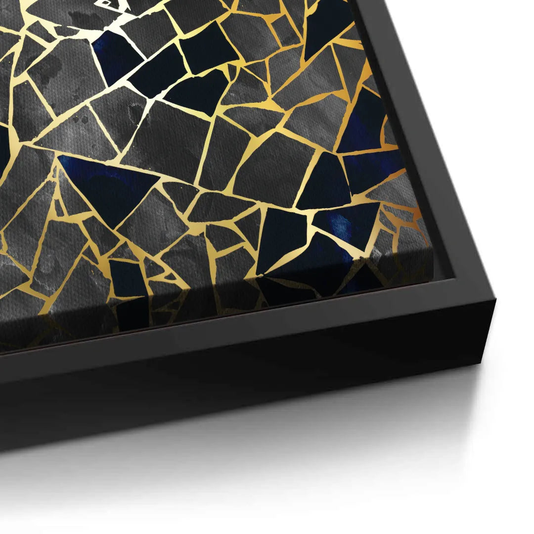 Abstract Kintsugi Stone - Canvas - Jasmineart.ae