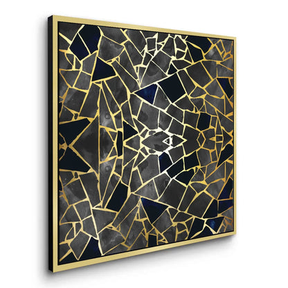 Abstract Kintsugi Stone - Canvas
