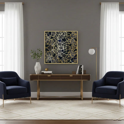 Abstract Kintsugi Stone - Canvas