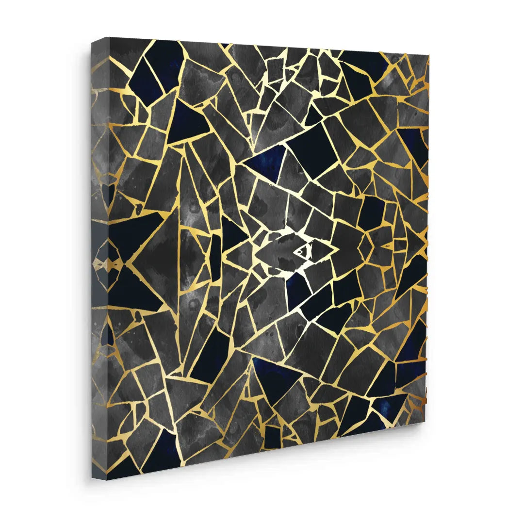 2Abstract Kintsugi Stone - Canvas