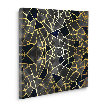 Abstract Kintsugi Stone - Canvas