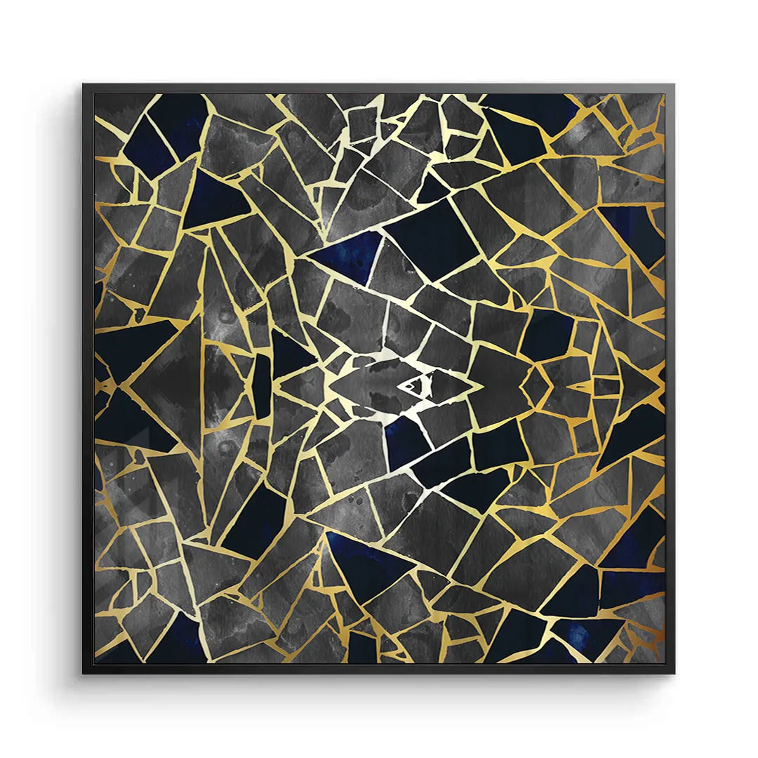 Abstract Kintsugi Stone - Fine Art - Jasmineart.ae