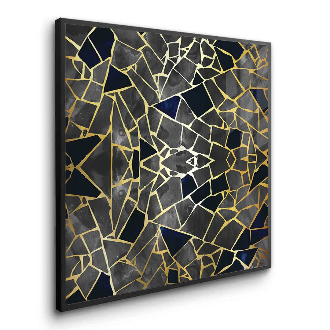 Abstract Kintsugi Stone - Fine Art - Jasmineart.ae