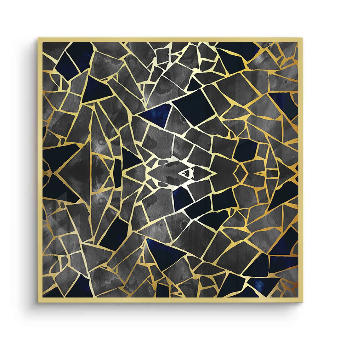 Abstract Kintsugi Stone - Fine Art - Jasmineart.ae