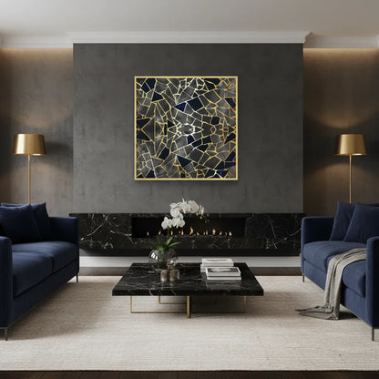 Abstract Kintsugi Stone - Fine Art