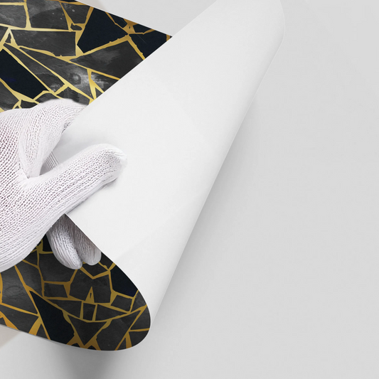 Abstract Kintsugi Stone- Poster