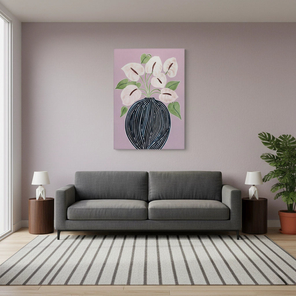 Abstract Lilac - Canvas - Jasmineart.ae