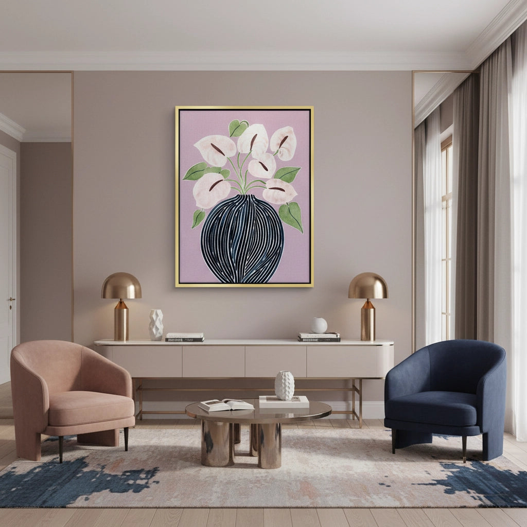 2Abstract Lilac - Canvas