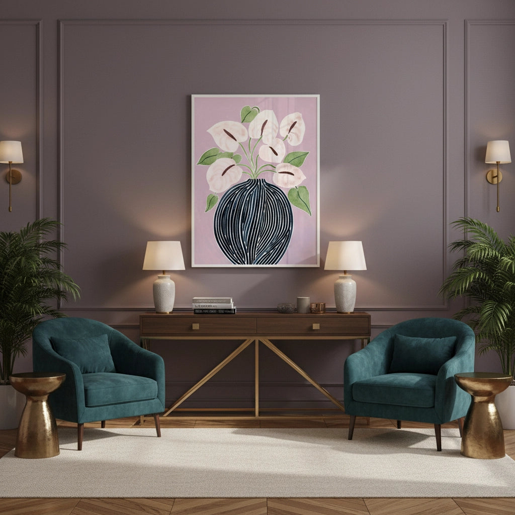 Abstract Lilac - Fine Art - Jasmineart.ae
