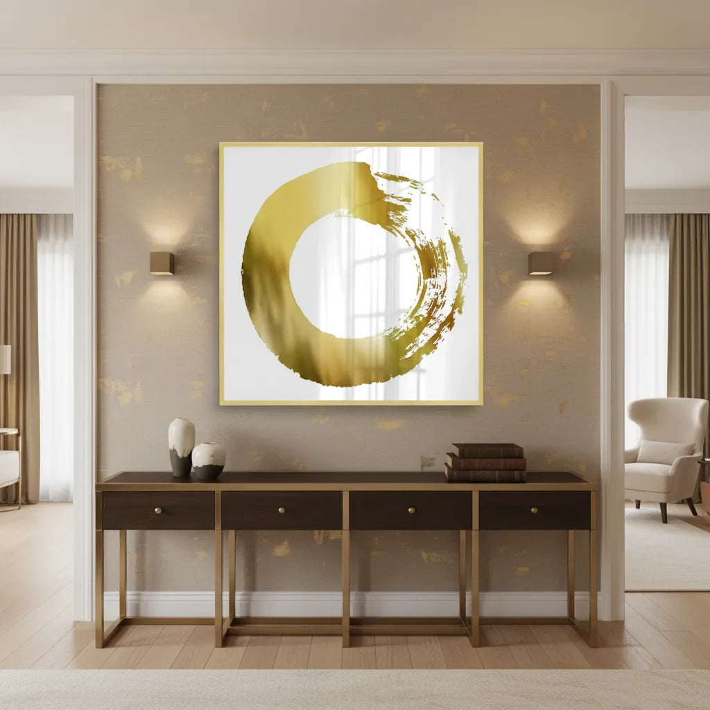 2Abstract Metallic Circle - Fine Art