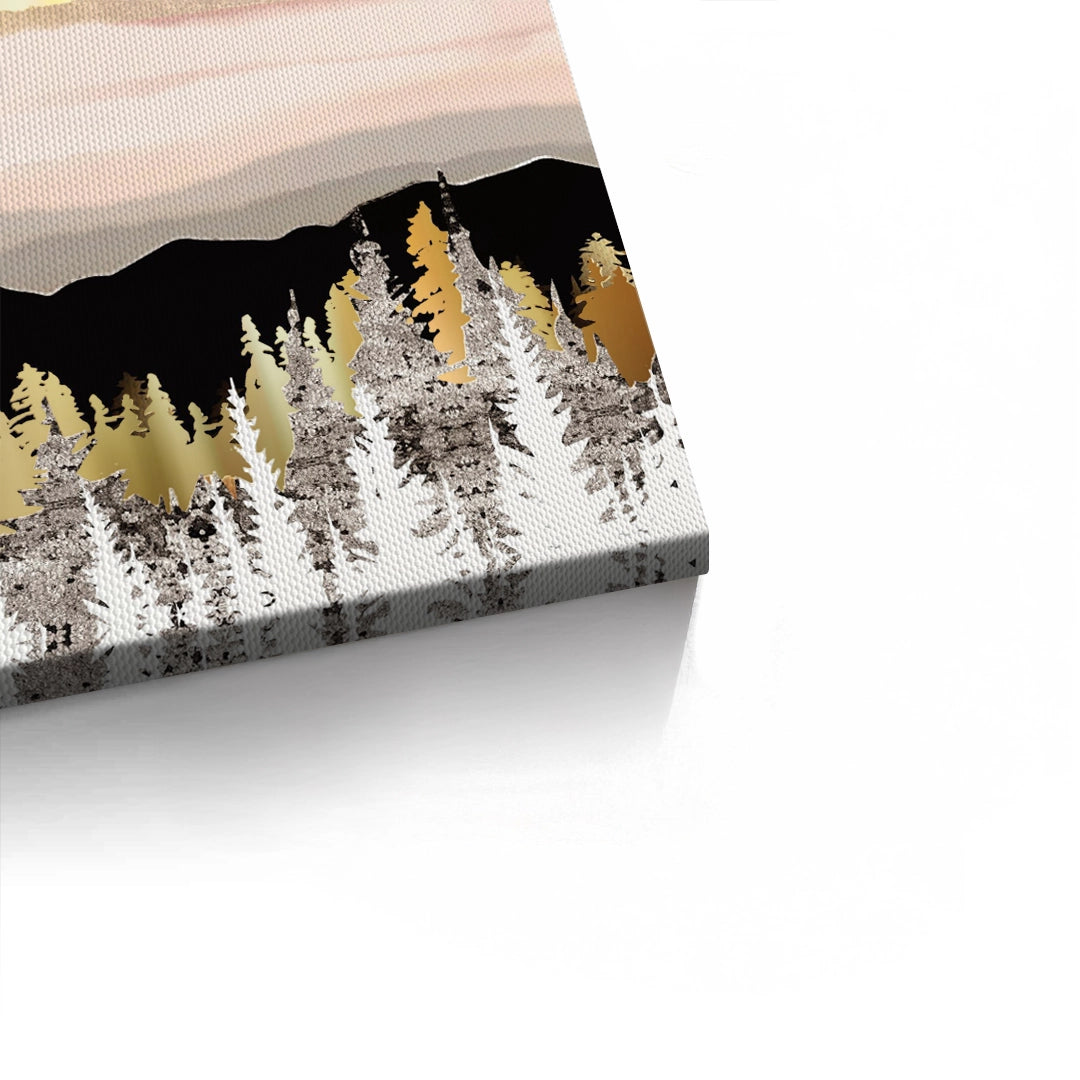 2Abstract Metallic Forest - Canvas