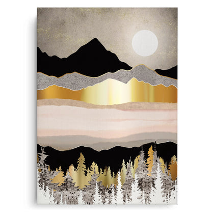 Abstract Metallic Forest - Canvas