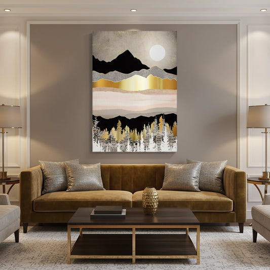 Abstract Metallic Forest - Canvas