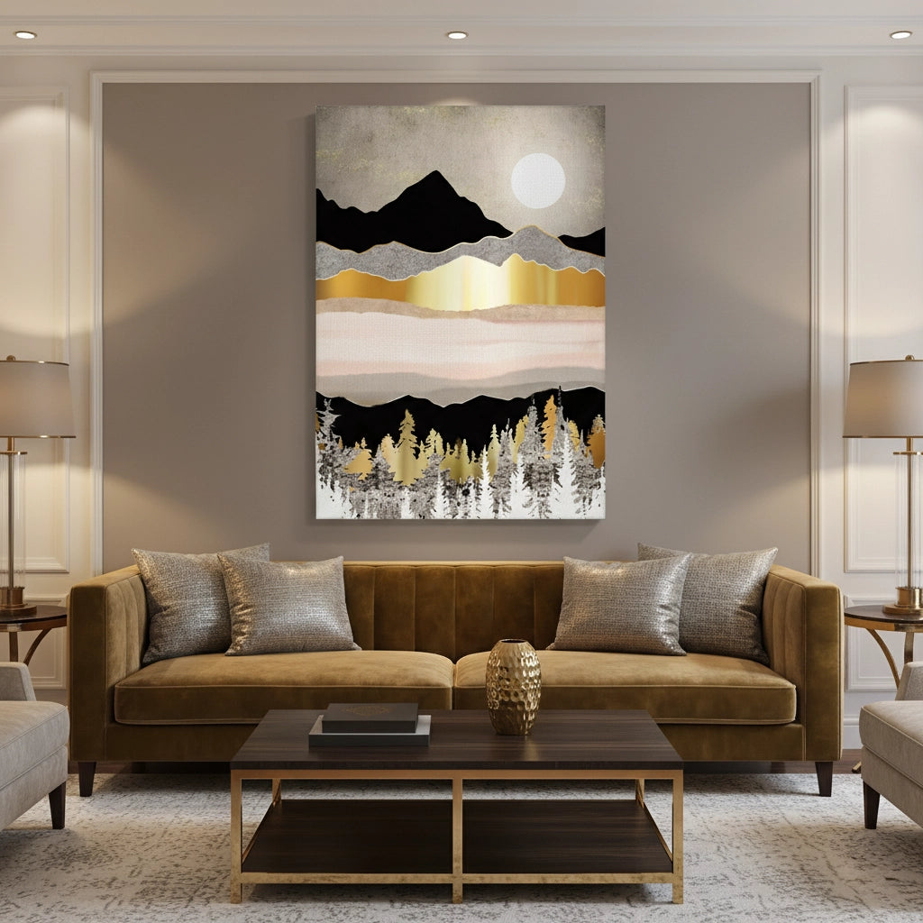 2Abstract Metallic Forest - Canvas