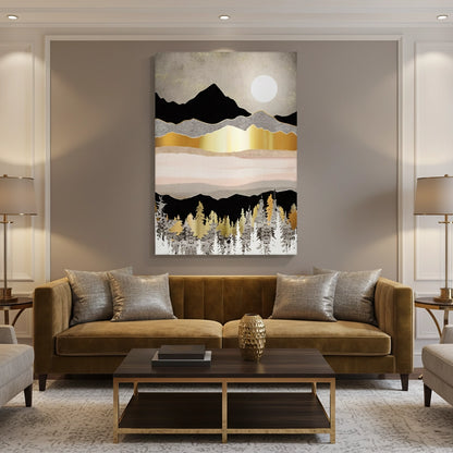 Abstract Metallic Forest - Canvas