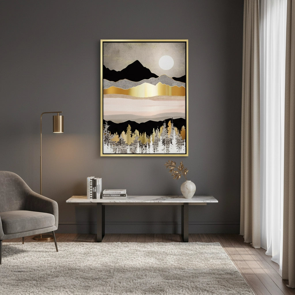 2Abstract Metallic Forest - Canvas