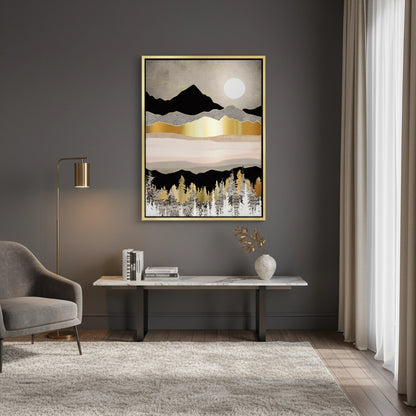 Abstract Metallic Forest - Canvas