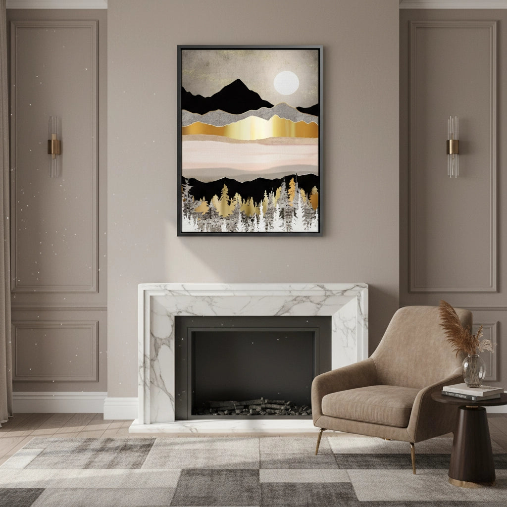 2Abstract Metallic Forest - Canvas