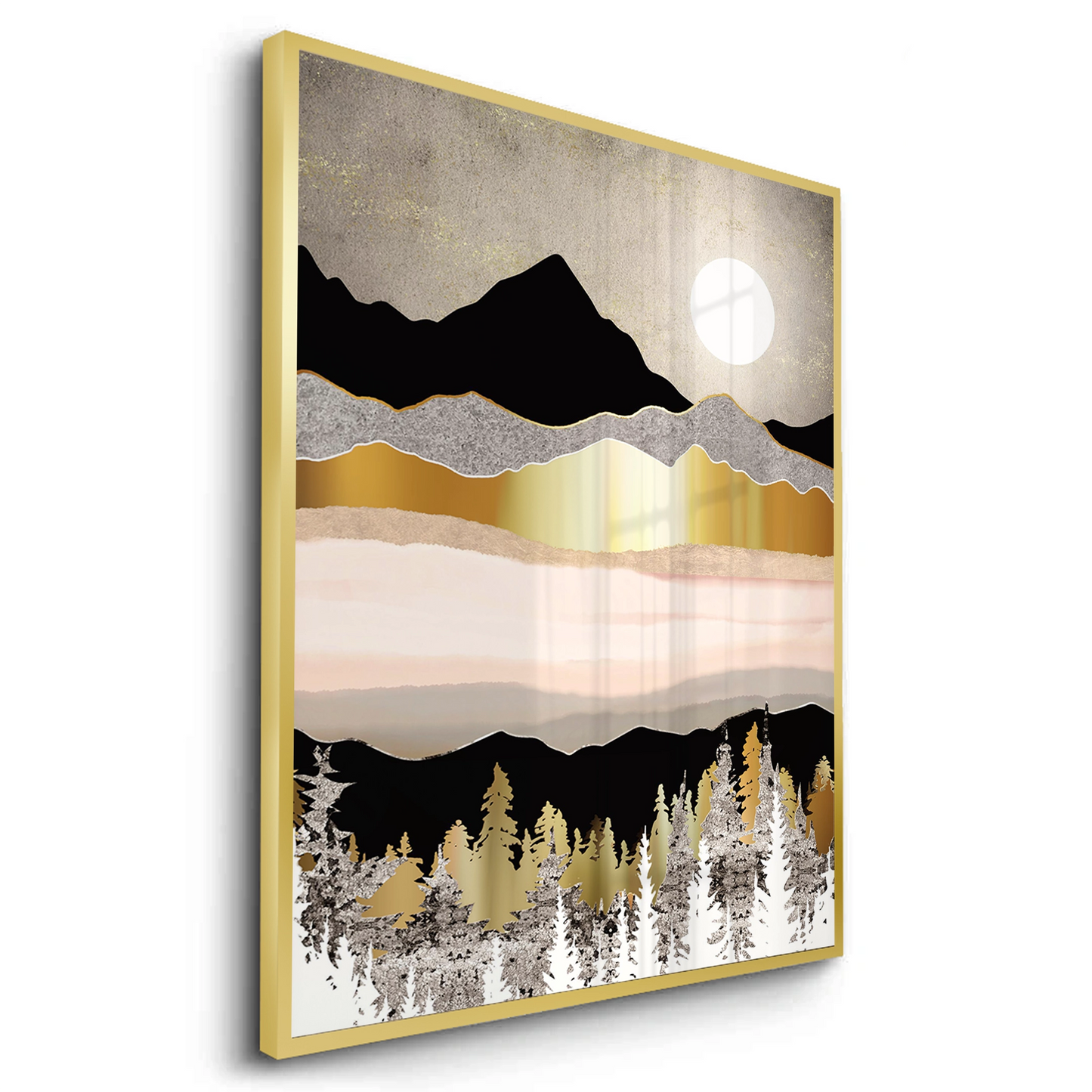 2Abstract Metallic Forest - Fine Art - Jasmineart.ae