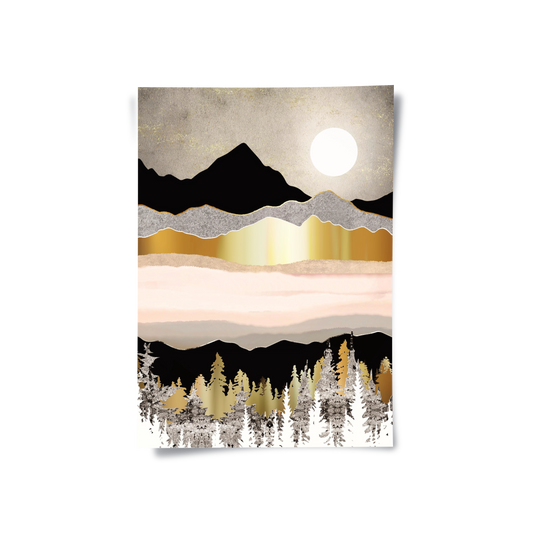 Abstract Metallic Forest - Poster