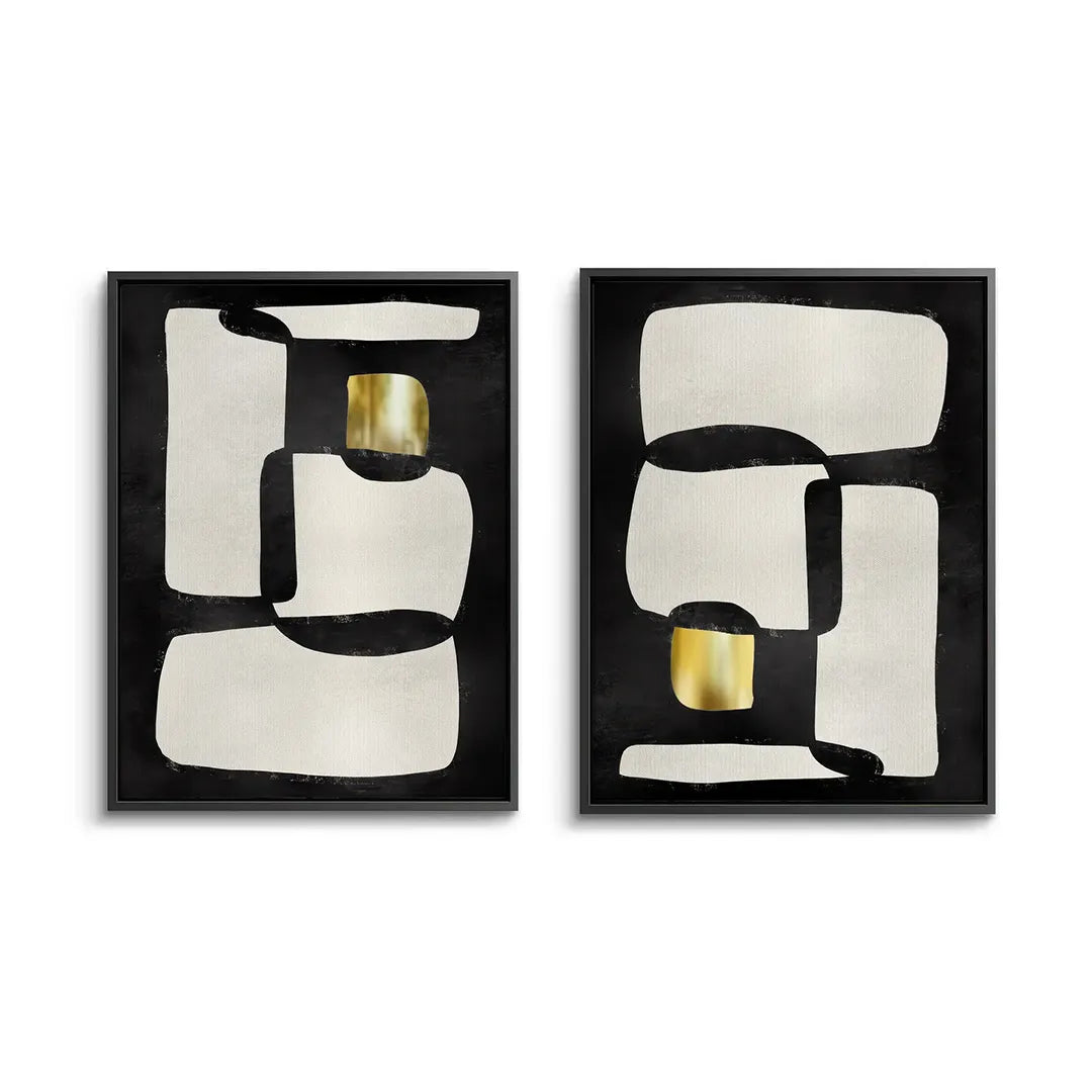 2Abstract Modular Diptych Set of 2 - Canvas