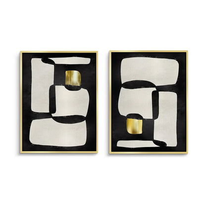 Abstract Modular Diptych Set of 2 - Canvas