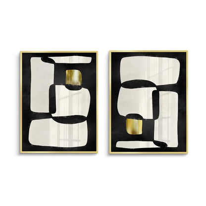 Abstract Modular Diptych Set of 2 - Fine Art