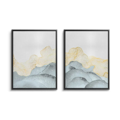 Abstract Mountain Set of 2 - Canvas