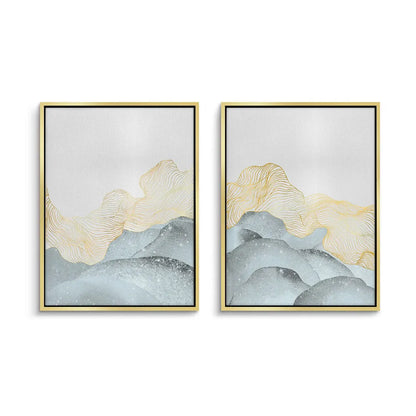 Abstract Mountain Set of 2 - Canvas