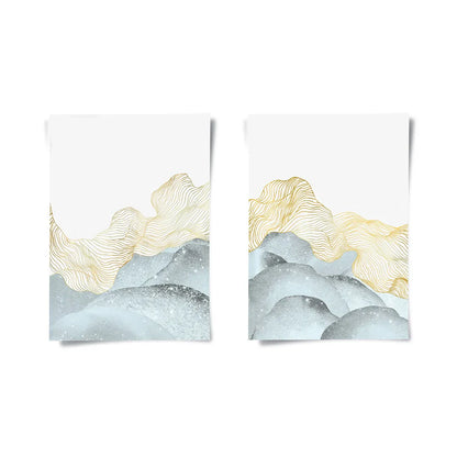 Abstract Mountain Set of 2 - Poster