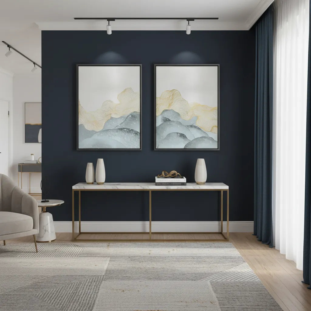 2Abstract Mountain Set of 2 - Canvas