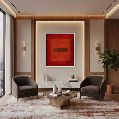 Abstract Red Color Field  - Canvas