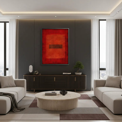 Abstract Red Color Field  - Canvas