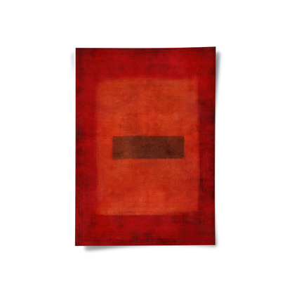 Abstract Red Color Field - Poster