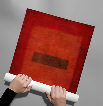 Abstract Red Color Field - Poster