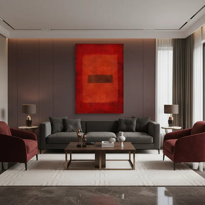 Abstract Red Color Field  - Canvas