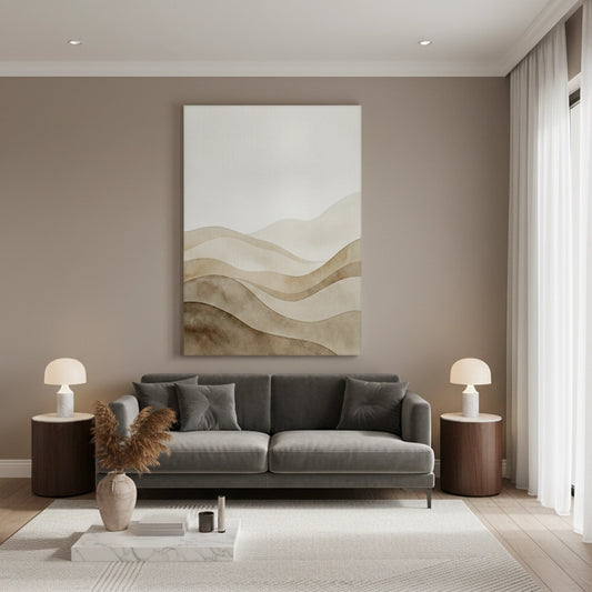 Abstract Sand Dunes Watercolor - Canvas