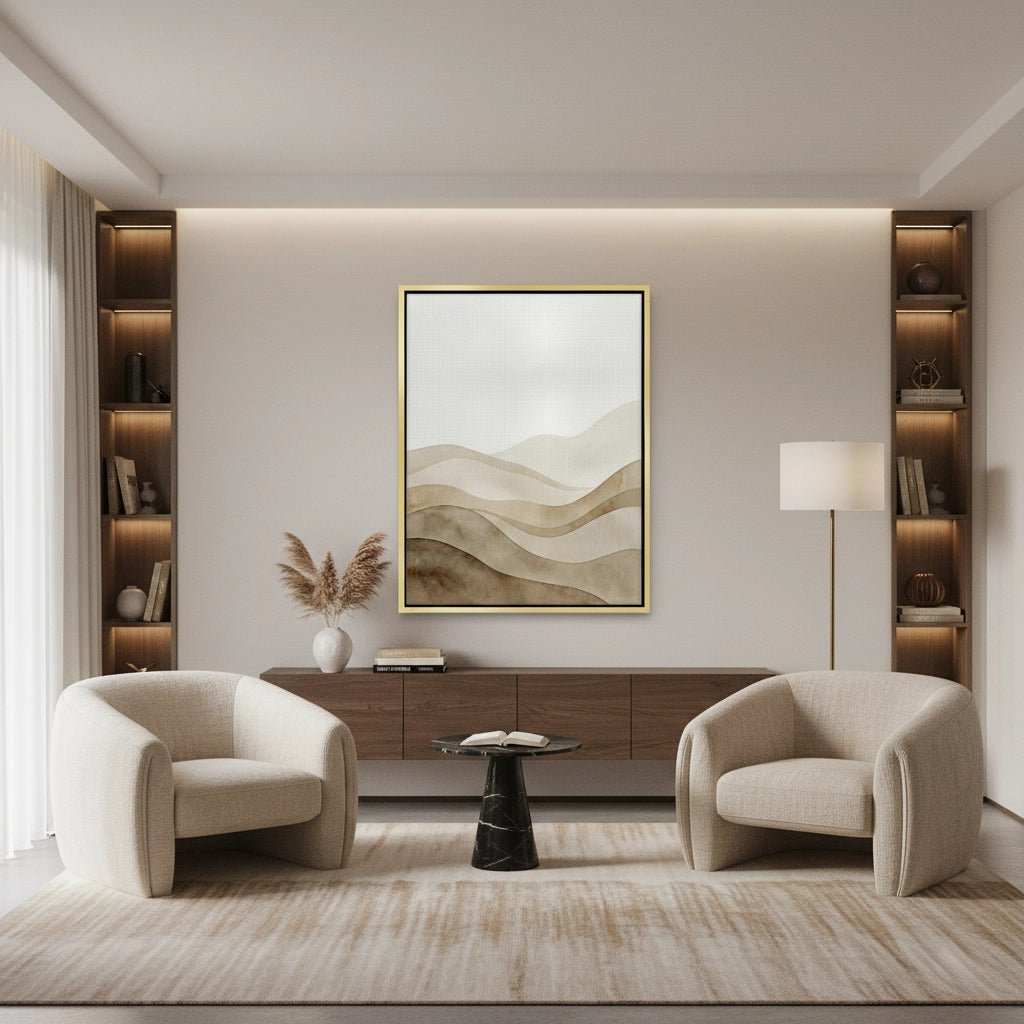 2Abstract Sand Dunes Watercolor - Canvas