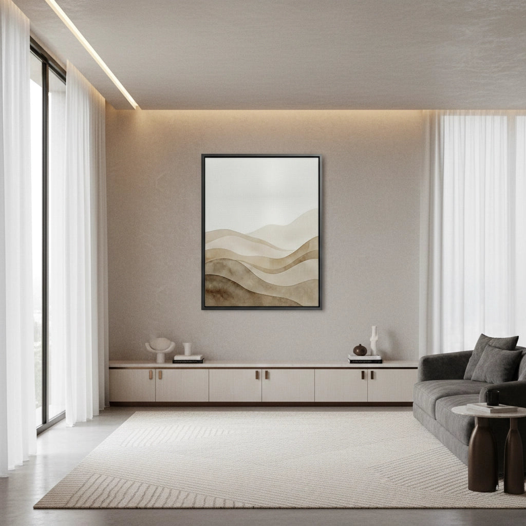 2Abstract Sand Dunes Watercolor - Canvas