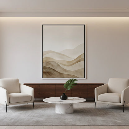 Abstract Sand Dunes Watercolor - Canvas