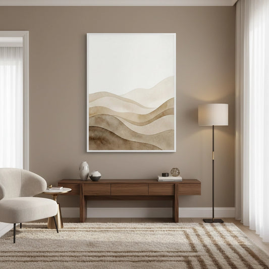 Abstract Sand Dunes Watercolor - Fine Art