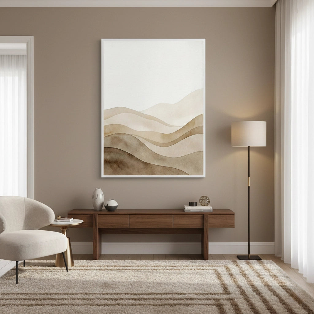 Abstract Sand Dunes Watercolor - Fine Art