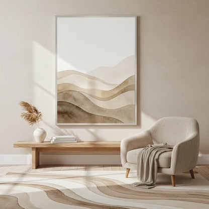 Abstract Sand Dunes Watercolor - Fine Art